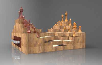 国际象棋棋盘Solidworks图纸模型