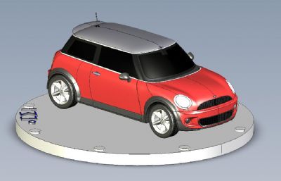mini cooper小轿车模型,STEP格式