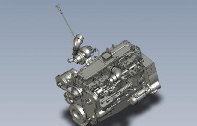 30L发动机总成STP格式图纸模型