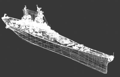 影视级密苏里号战列舰3D模型