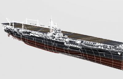 影视级翔鹤号航空母舰3D模型