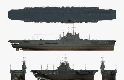 影视级英国皇家海军不挠号航母3D模型