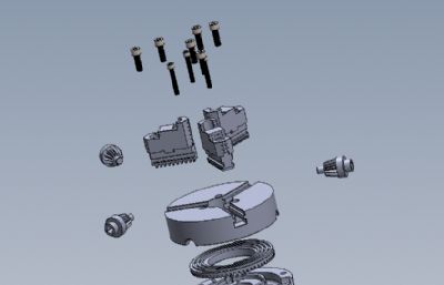 三爪卡盘3D数模图纸