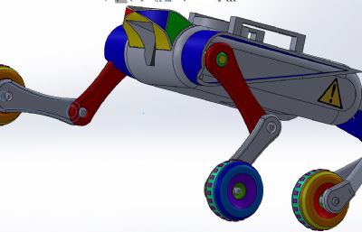 三足机器人车3D数模图纸