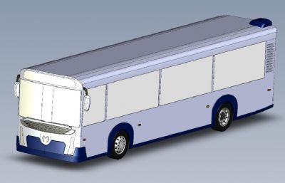 大巴公交车STEP格式图纸模型
