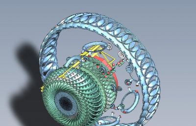 燃气灶轮机结构STP格式模型