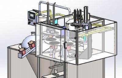 旋转封口包装机3D数模图纸(百度网盘下载）