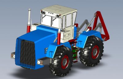 农用拖拉机STP格式模型