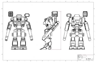 战斗机器人玩具STEP格式模型