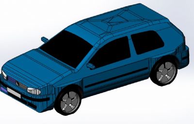大众小轿车Solidworks图纸模型