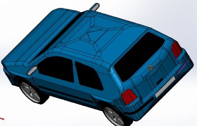 大众小轿车Solidworks图纸模型