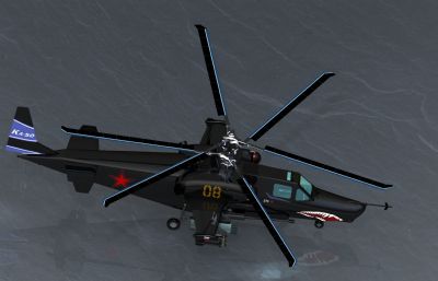 攻击直升机模型3D图纸