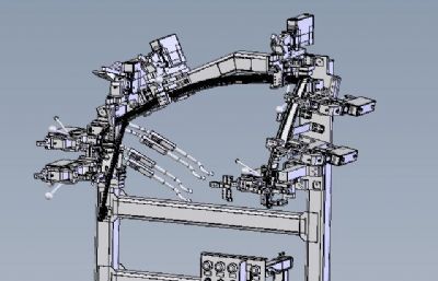 汽车车门焊接工装3D图纸模型