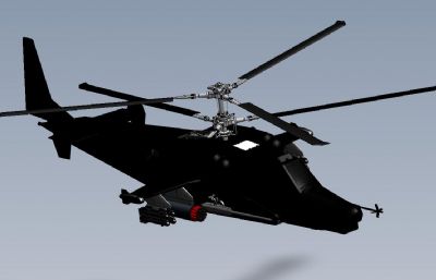 攻击直升机模型3D图纸