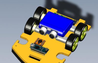 双摄像头编程玩具小车3D图纸
