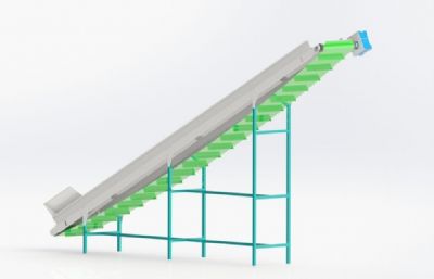 PVC夹板输送机3D数模图纸,STEP格式