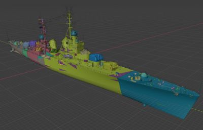斯摩棱斯克巡洋舰3D模型,OBJ格式