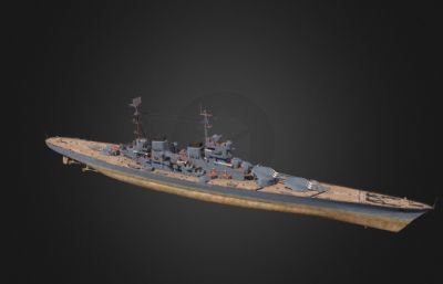 前苏联斯大林格勒号战列巡洋舰模型,OBJ格式