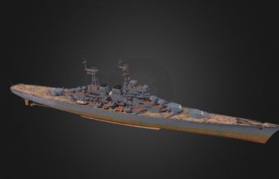 前苏联莫斯科级巡洋舰3D模型,OBJ格式