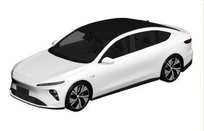 2022款蔚来NIO-ET7纯电动新能源轿车3D模型,MAX,MB,FBX,OBJ等格式