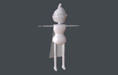 花生士兵骑士maya模型