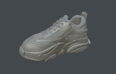 运动鞋,老爹鞋maya模型,MB,FBX格式