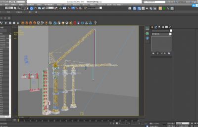 常用塔吊电梯吊篮3D模型