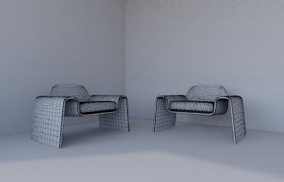 室内亚克力沙发,树脂沙发3D模型
