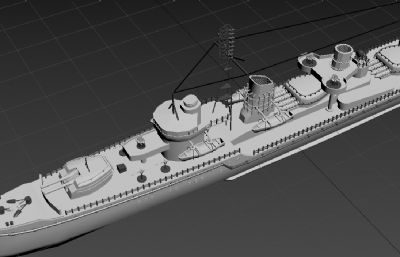 日本萨米达雷驱逐舰3D模型素模