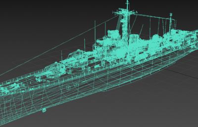 英国布兰科·恩卡拉达号驱逐舰3D模型