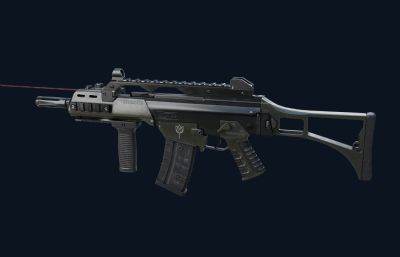 G36C突击步枪游戏道具FBX模型