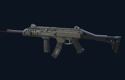 Scorpion EVO冲锋枪游戏道具FBX模型