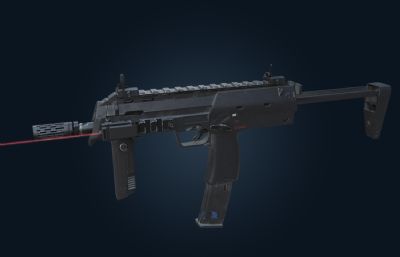 MP7自动冲锋枪模型,,OBJ,FBX,GLTF等格式