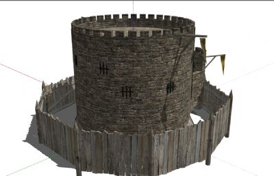 碉堡,堡垒SU模型