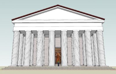 雅典娜神殿SU模型