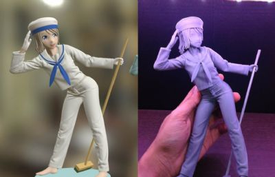 水手制服女孩摆件3D打印模型
