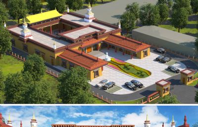 藏族寺庙,藏式工厂厂房,藏式建筑
