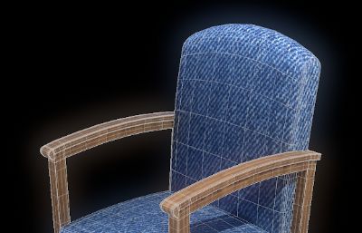 椅子,北欧风靠背椅3D模型,OBJ格式