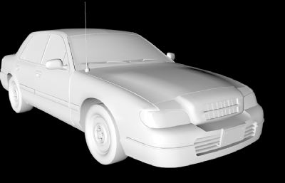 游戏里的桑塔纳汽车道具OBJ模型