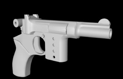 伯格曼手枪外壳道具FBX模型