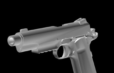 m45a1手枪3D模型,OBJ格式