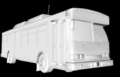 游戏里的公交车,大巴车模型,OBJ格式