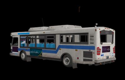 游戏里的公交车,大巴车模型,OBJ格式