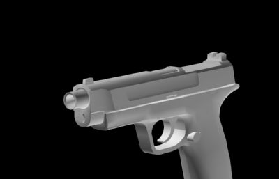 PF45手枪外观模型,FBX格式