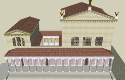 古罗马住宅建筑SU模型