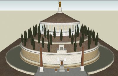 古罗马奥古斯都陵墓SU模型