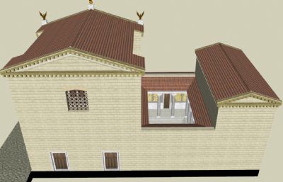 古罗马住宅建筑SU模型