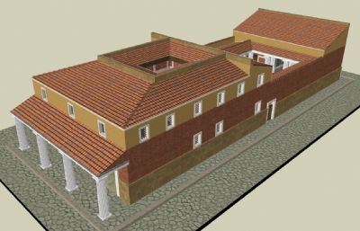 古罗马寺庙SKP模型