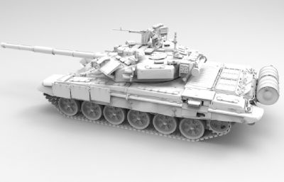T90坦克3D打印模型