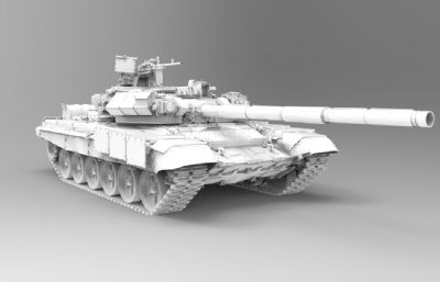 T90坦克3D打印模型